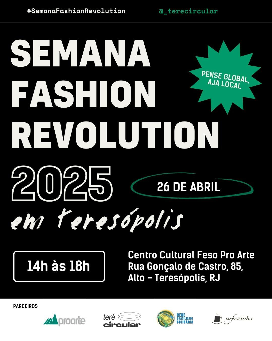 Teresópolis Recebe a Primeira Edição da Semana Fashion Revolution neste Sábado