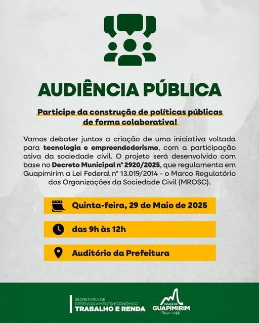 Audiência pública debate tecnologia e empreendedorismo