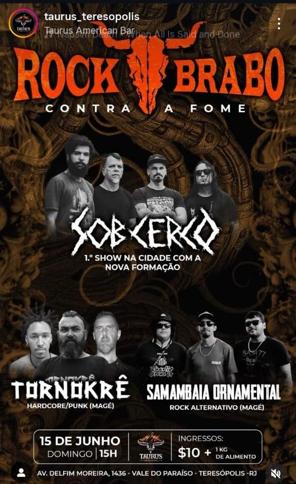 Rock Brabo Contra a Fome na Taurus, em Teresópolis