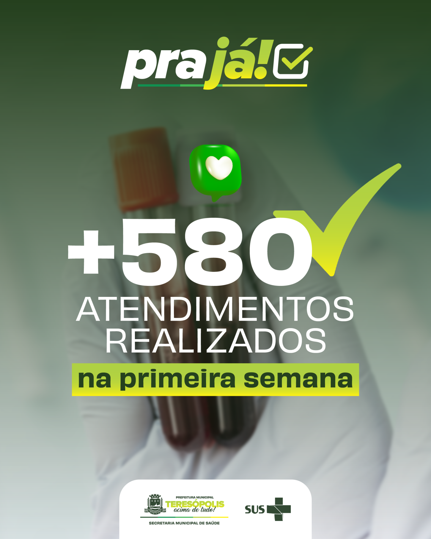 Pra já: mais de 580 exames foram realizados na primeira semana de atendimentos