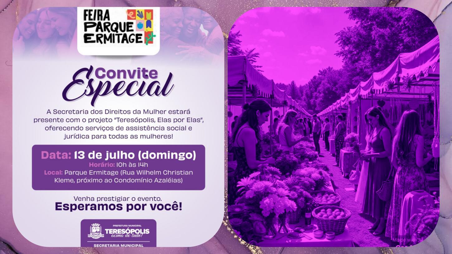 Teresópolis sediará a primeira feira dos Direitos da Mulher no Parque Ermitage