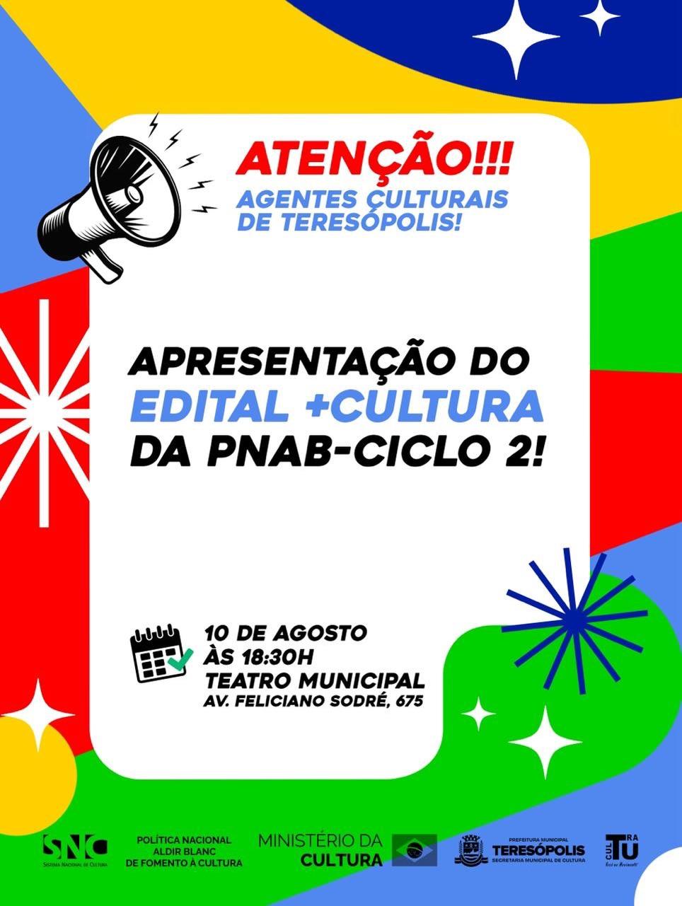 Com inscrições abertas, o Edital +Cultura será apresentado nesta segunda
