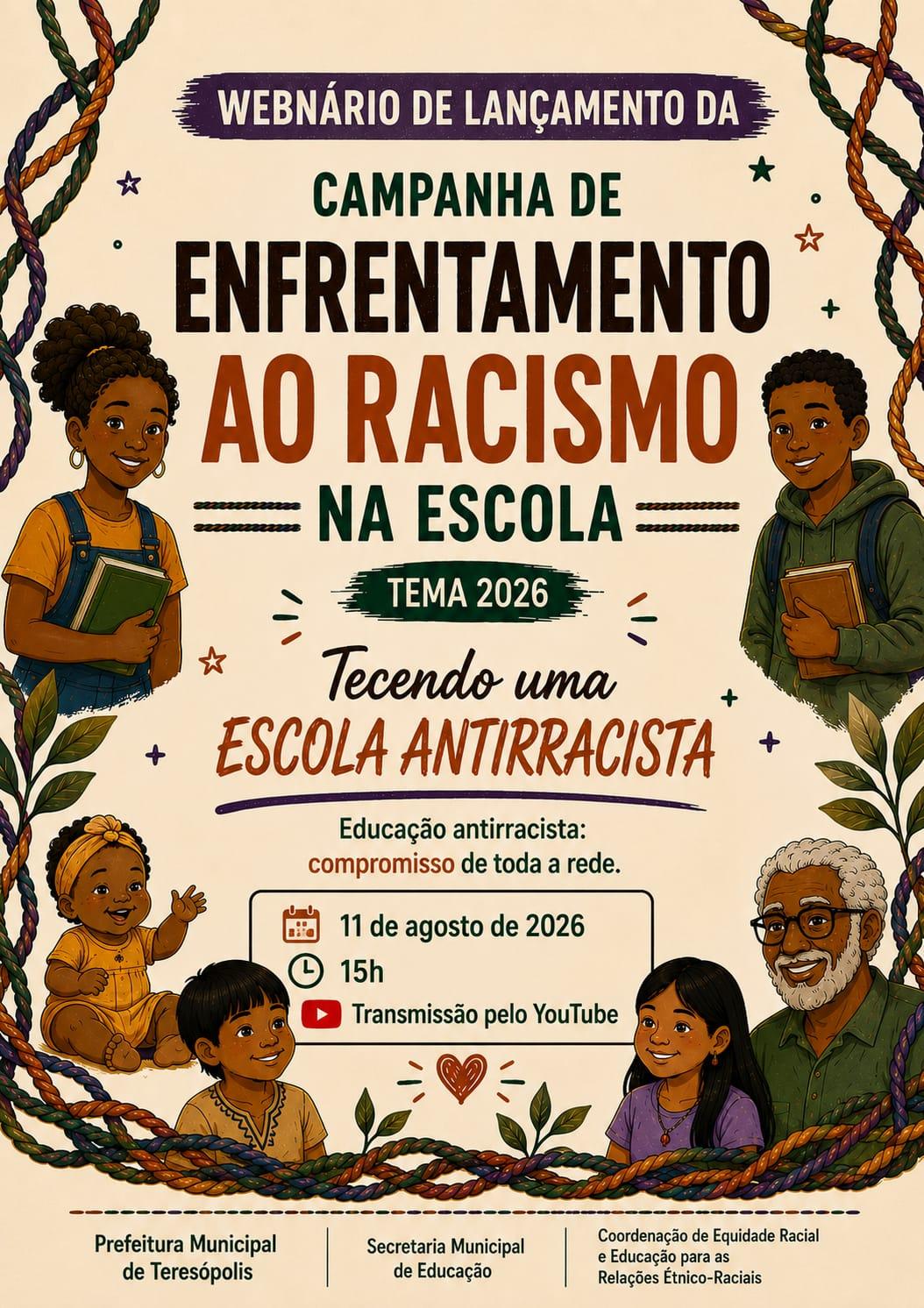 Teresópolis lança Campanha de Educação Antirracista na próxima terça, 11/8